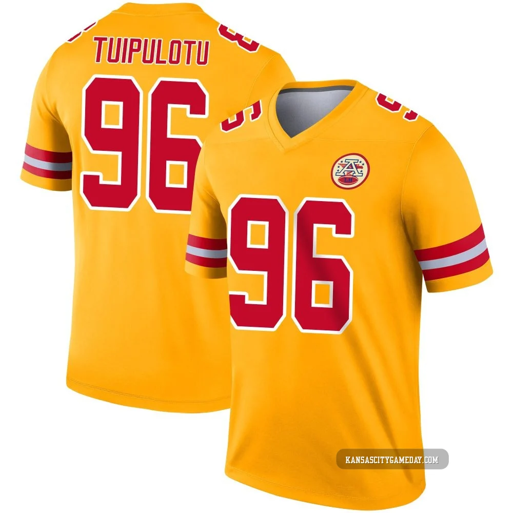 Youth Marlon Tuipulotu Kansas City Chiefs ＃96 Legend Gold Inverted Jersey