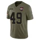Youth Matt Bushman Kansas City Chiefs ＃49 Limited Olive 2025 Salute to Service Jersey