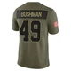 Youth Matt Bushman Kansas City Chiefs ＃49 Limited Olive 2025 Salute to Service Jersey