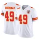 Youth Matt Bushman Kansas City Chiefs ＃49 Limited White Vapor F.U.S.E. Jersey