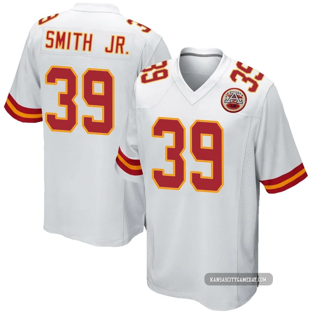 Youth Melvin Smith Jr. Kansas City Chiefs ＃39 Game White Jersey