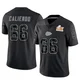 Youth Mike Caliendo Kansas City Chiefs ＃66 Limited Black Reflective Super Bowl LIX Jersey