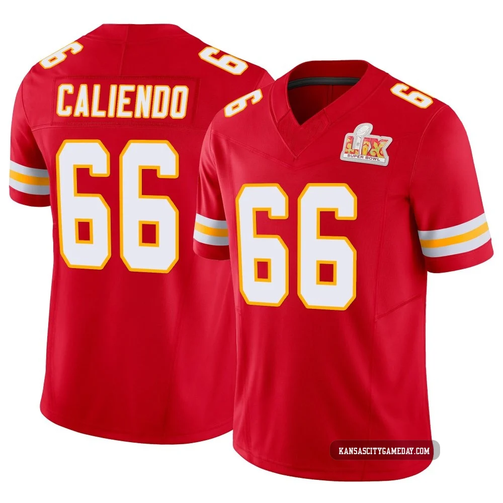Youth Mike Caliendo Kansas City Chiefs ＃66 Limited Red Vapor F.U.S.E. Super Bowl LIX Jersey