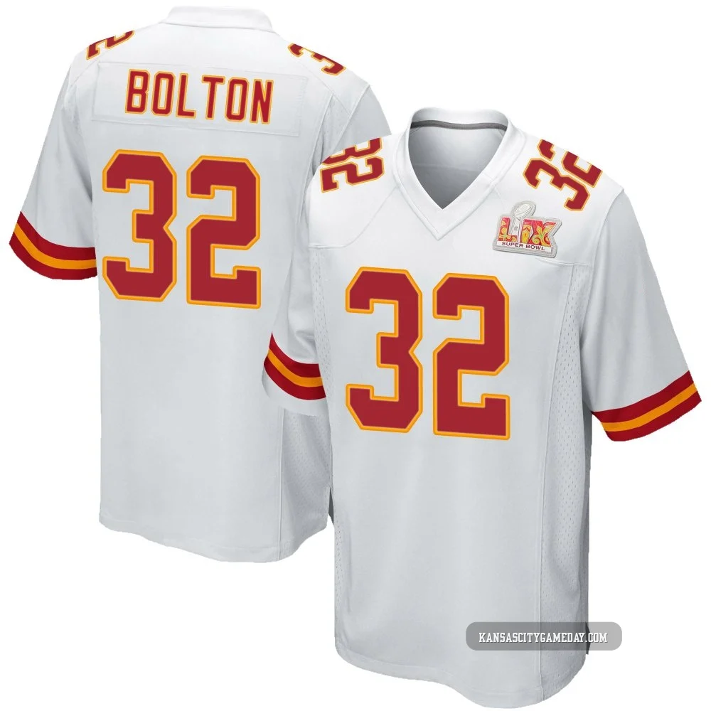 Youth Nick Bolton Kansas City Chiefs ＃32 Game White Super Bowl LIX Jersey