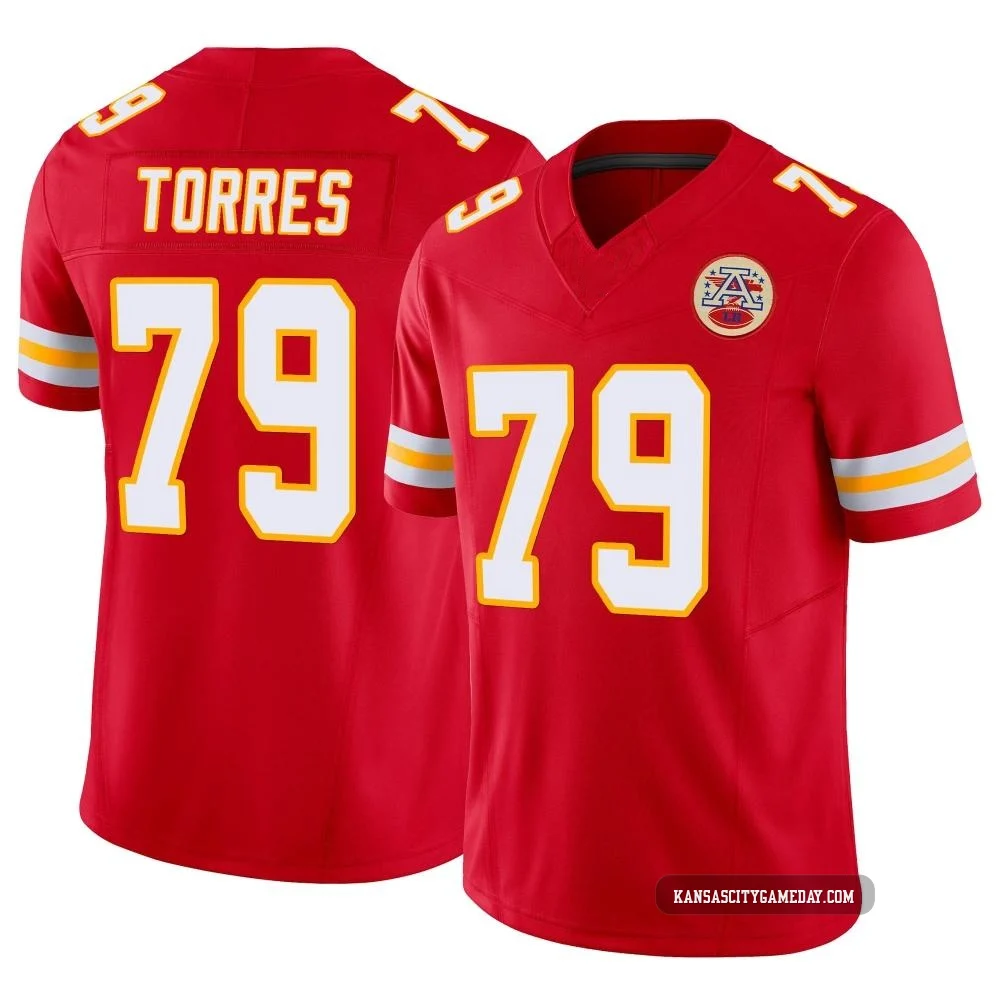 Youth Nick Torres Kansas City Chiefs ＃79 Limited Red Vapor F.U.S.E. Jersey