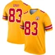 Youth Noah Gray Kansas City Chiefs ＃83 Legend Gold Inverted Jersey