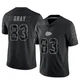 Youth Noah Gray Kansas City Chiefs ＃83 Limited Black Reflective Jersey