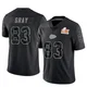 Youth Noah Gray Kansas City Chiefs ＃83 Limited Black Reflective Super Bowl LIX Jersey