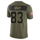 Youth Noah Gray Kansas City Chiefs ＃83 Limited Olive 2025 Salute to Service Jersey