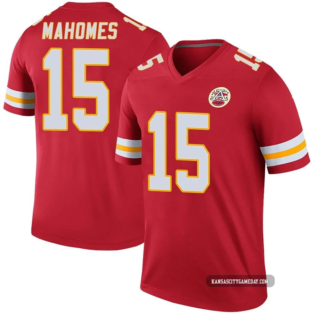 Youth Patrick Mahomes Kansas City Chiefs ＃15 Legend Red Color Rush Jersey