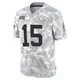 Youth Patrick Mahomes Kansas City Chiefs ＃15 Limited Arctic Camo 2024 Salute to Service Jersey