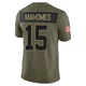 Youth Patrick Mahomes Kansas City Chiefs ＃15 Limited Olive 2025 Salute to Service Jersey
