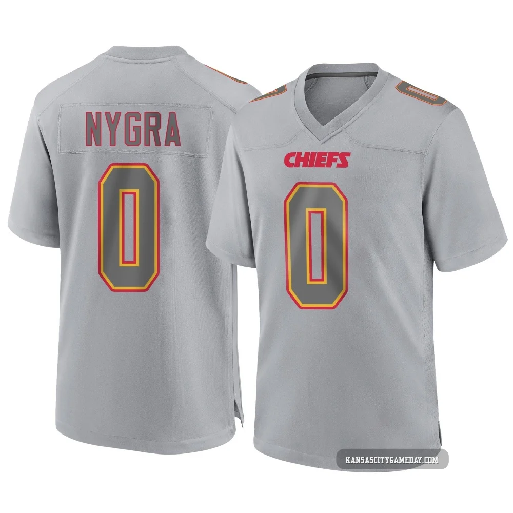 Youth Pete Nygra Kansas City Chiefs ＃0 Game Gray Atmosphere Fashion Jersey