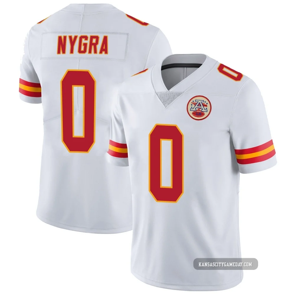 Youth Pete Nygra Kansas City Chiefs ＃0 Limited White Vapor Untouchable Jersey
