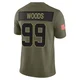 Youth Peter Woods Kansas City Chiefs ＃99 Limited Olive 2025 Salute to Service Jersey