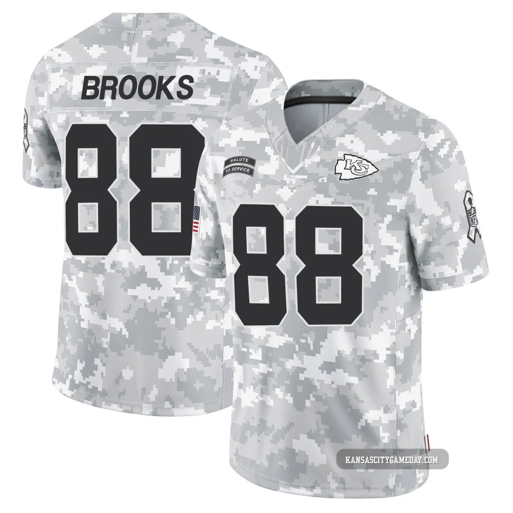 Youth Phillip Brooks Kansas City Chiefs ＃88 Limited Arctic Camo 2024 Salute to Service Jersey