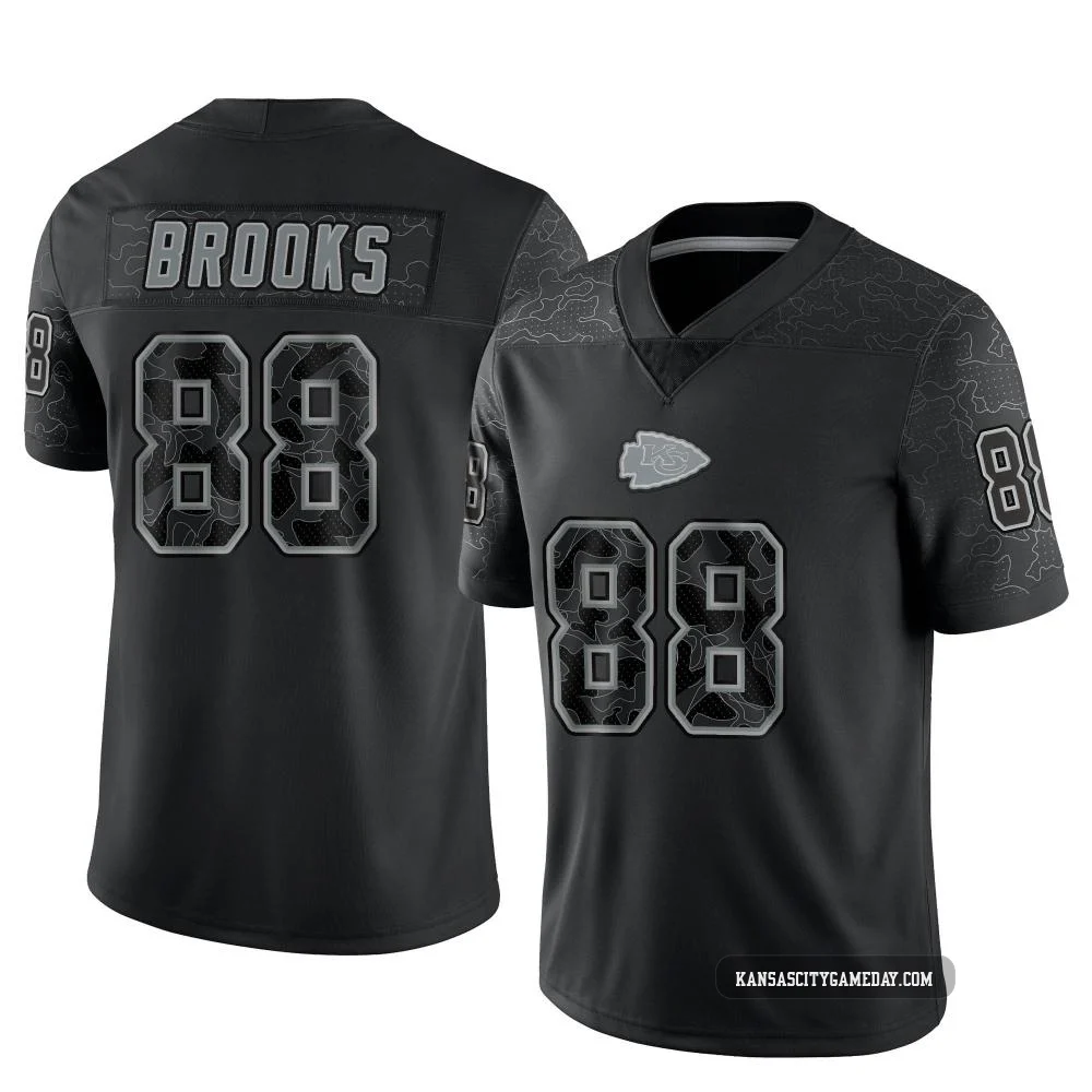 Youth Phillip Brooks Kansas City Chiefs ＃88 Limited Black Reflective Jersey
