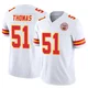 Youth R Mason Thomas Kansas City Chiefs ＃51 Limited White Vapor F.U.S.E. Jersey