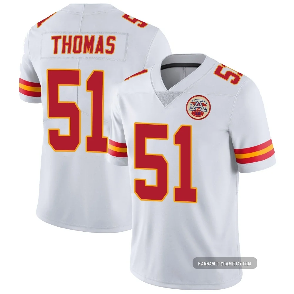 Youth R Mason Thomas Kansas City Chiefs ＃51 Limited White Vapor Untouchable Jersey
