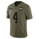 Youth Rashee Rice Kansas City Chiefs ＃4 Limited Olive 2025 Salute to Service Jersey