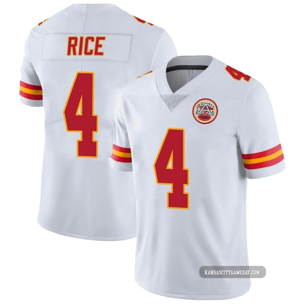 Youth Rashee Rice Kansas City Chiefs ＃4 Limited White Vapor Untouchable Jersey
