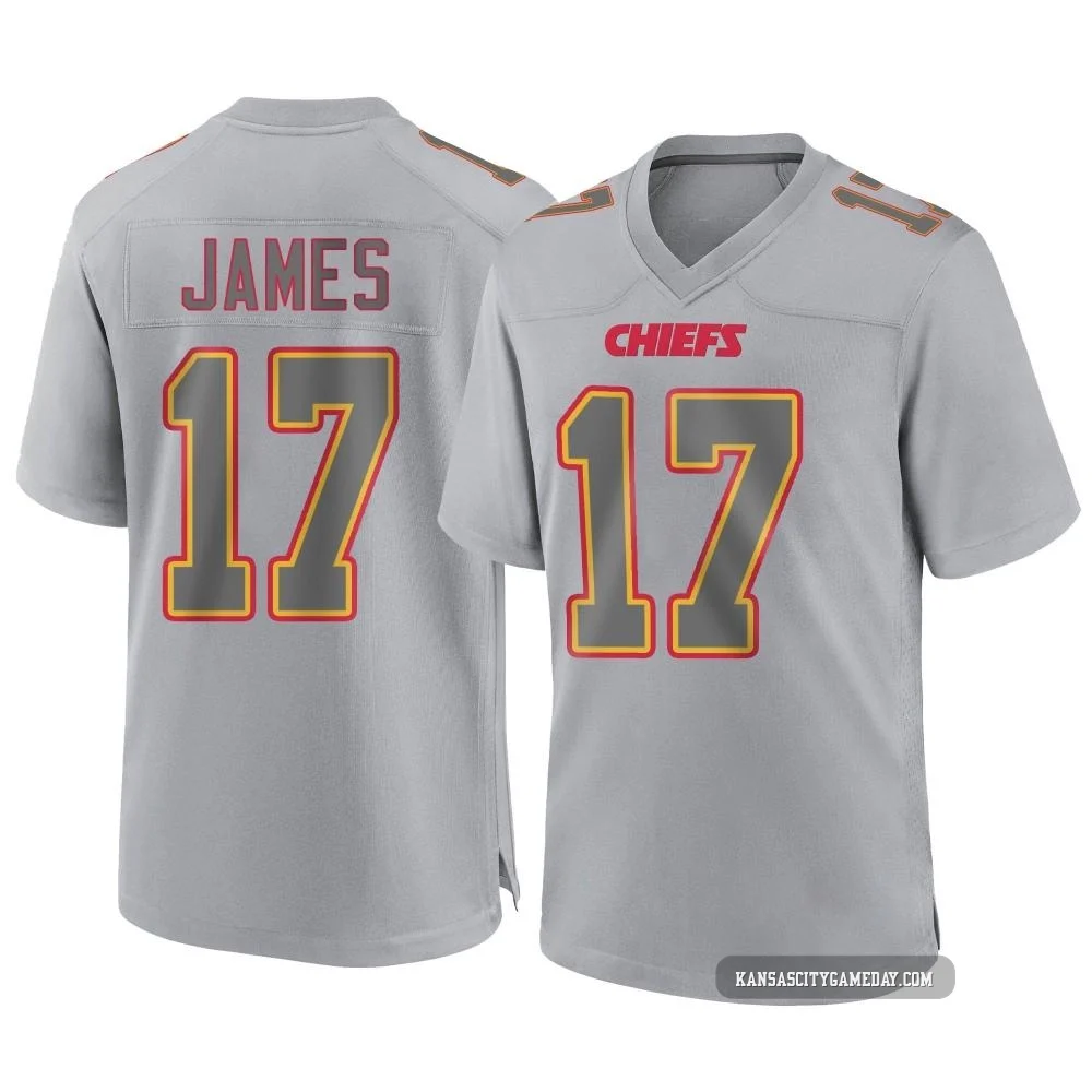Youth Richie James Kansas City Chiefs ＃17 Game Gray Atmosphere Fashion Jersey
