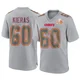 Youth Tautvydas Kieras Kansas City Chiefs ＃60 Game Gray Atmosphere Fashion Super Bowl LIX Jersey