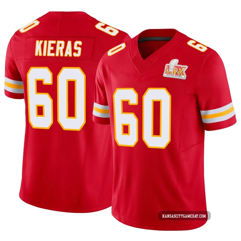 Youth Tautvydas Kieras Kansas City Chiefs ＃60 Limited Red Vapor F.U.S.E. Super Bowl LIX Jersey