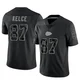 Youth Travis Kelce Kansas City Chiefs ＃87 Limited Black Reflective Jersey