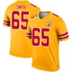 Youth Trey Smith Kansas City Chiefs ＃65 Legend Gold Inverted Jersey