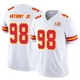 Youth Vincent Anthony Jr. Kansas City Chiefs ＃98 Limited White Vapor F.U.S.E. Super Bowl LIX Jersey